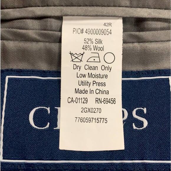 Chaps Striped SportCoat 46R - Picture 7 of 14